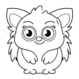 Cute Furby With Big Eyes Coloring Page 11577-9409