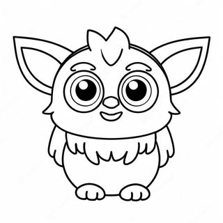 Cute Furby With Big Eyes Coloring Page 11577-9410