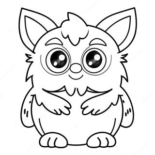 Cute Furby With Big Eyes Coloring Page 11577-9411