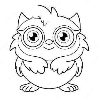 Cute Furby With Big Eyes Coloring Page 11577-9412