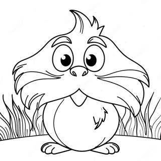 Cute Lorax With Mustache Coloring Page 1162-929