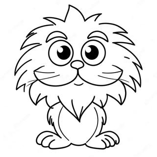 Cute Lorax With Mustache Coloring Page 1162-930