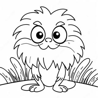 Cute Lorax With Mustache Coloring Page 1162-931