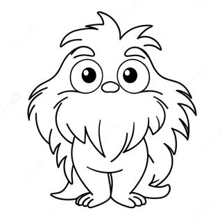 Cute Lorax With Mustache Coloring Page 1162-932