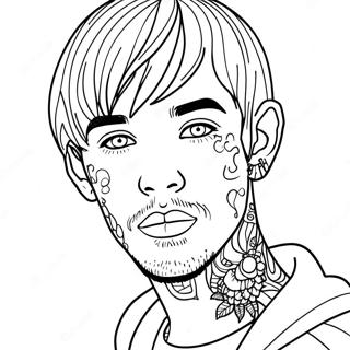 Lil Peep Coloring Pages