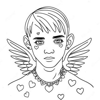 Lil Peep With Heart Tattoos Coloring Page 11697-9501