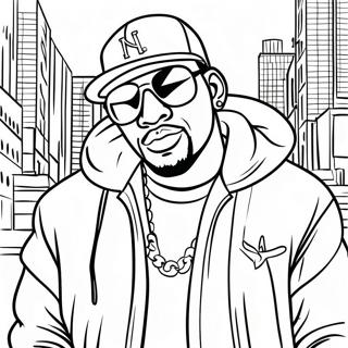 Hip Hop Gangster Coloring Page 11726-9515