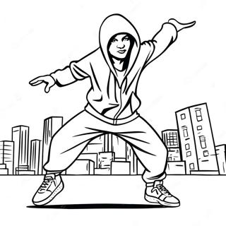 Cool Hip Hop Dancer Coloring Page 11727-9519