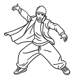 Cool Hip Hop Dancer Coloring Page 11727-9520