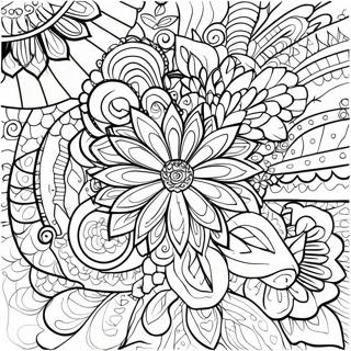 Relaxation Flower For Adults Coloring Pages