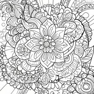 Relaxation Flower Mandala Coloring Page 11736-9524