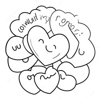 Conversation Hearts Coloring Page 11766-9545