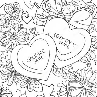 Conversation Hearts Coloring Page 11766-9546