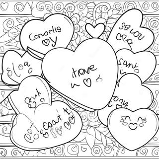 Conversation Hearts Coloring Page 11766-9547