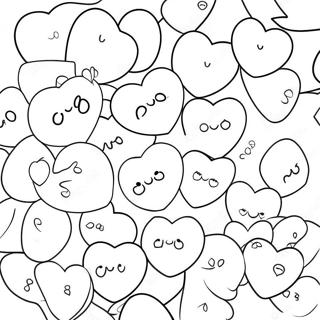 Colorful Conversation Hearts Coloring Page 11767-9553