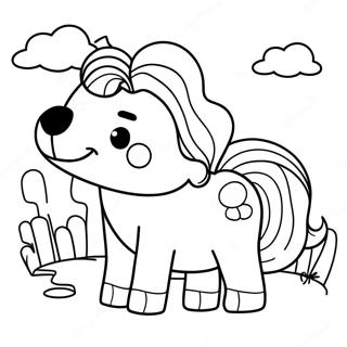 Red Rainbow Friends Coloring Page 11776-9550