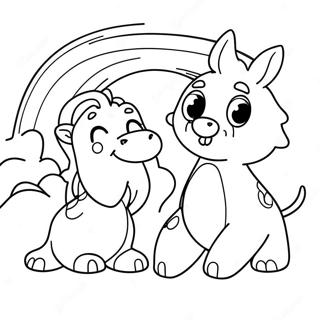 Red Rainbow Friends Coloring Page 11776-9552