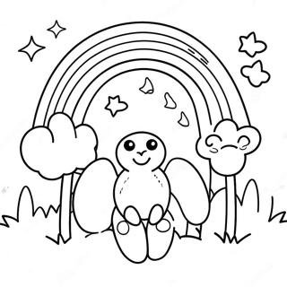 Cheerful Red Rainbow Friends Coloring Page 11777-9558