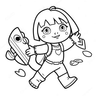 Dora And Boots Adventure Coloring Page 11786-9562