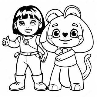 Dora And Boots Adventure Coloring Page 11786-9563