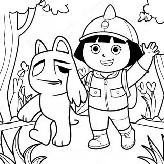 Dora And Boots Adventure Coloring Page 11786-9564