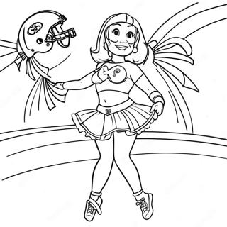 San Francisco 49ers Cheerleader Coloring Page 11807-9585