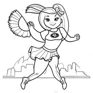 San Francisco 49ers Cheerleader Coloring Page 11807-9587