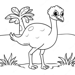 Ostrich Coloring Pages