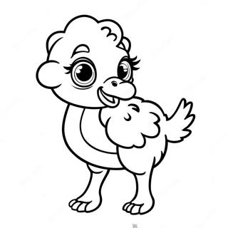 Cute Baby Ostrich Coloring Page 11817-9589