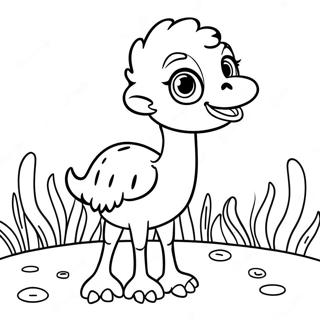 Cute Baby Ostrich Coloring Page 11817-9591