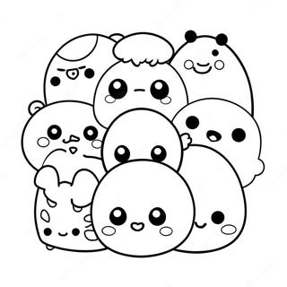 Cute Tsum Tsum Characters Coloring Page 11827-9597