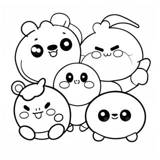 Cute Tsum Tsum Characters Coloring Page 11827-9599