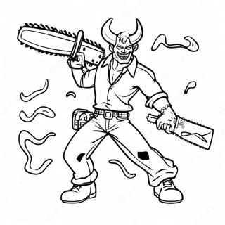 Demon Chainsaw Man Coloring Page 1182-944