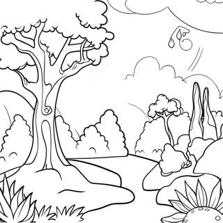 Colorful Genesis Garden Of Eden Coloring Page 11837-9604