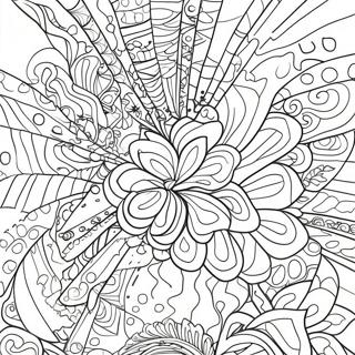 Tie Dye Pattern Coloring Page 11876-9634