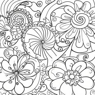 Colorful Tie Dye Swirls Coloring Page 11877-9638