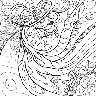 Colorful Tie Dye Swirls Coloring Page 11877-9640