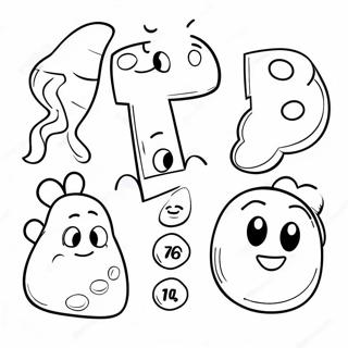 Colorful Number Characters Coloring Page 11887-9645