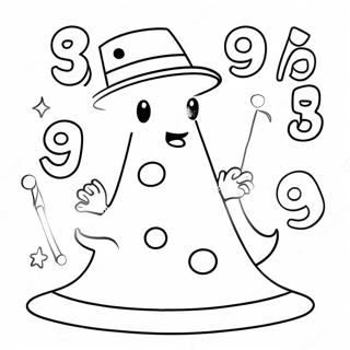 Colorful Number Characters Coloring Page 11887-9647