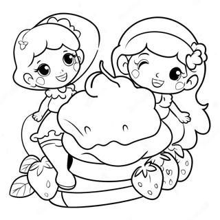 Strawberry Shortcake With Friends Coloring Page 11907-9662