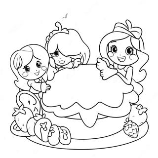 Strawberry Shortcake With Friends Coloring Page 11907-9663