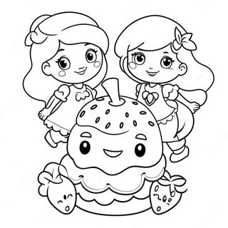 Strawberry Shortcake With Friends Coloring Page 11907-9664