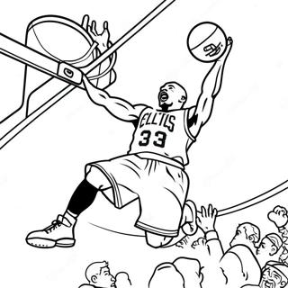 Celtics Player Dunking Coloring Page 11917-9674