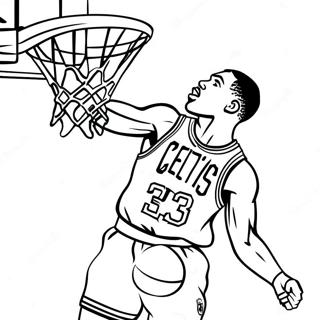 Celtics Player Dunking Coloring Page 11917-9676