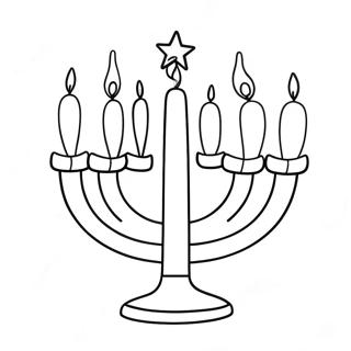 Cute Hanukkah Menorah Coloring Page 11926-9670