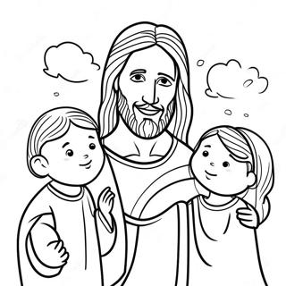 Jesus With Children Coloring Page 1192-958