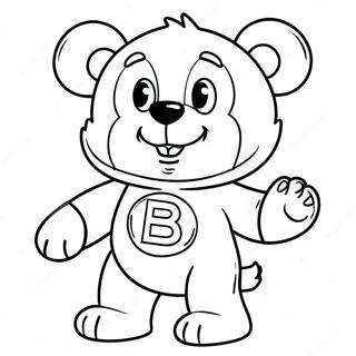 Cute Bruins Bear Mascot Coloring Page 11947-9694