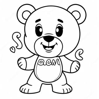 Cute Bruins Bear Mascot Coloring Page 11947-9696