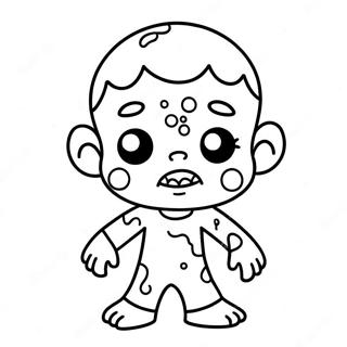 Cute Zombie Character Coloring Page 11987-9727