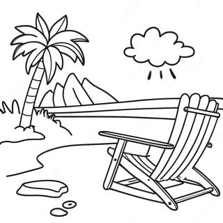 Summer Beach Scene Coloring Page 11-3